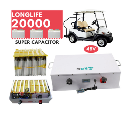 Paquet superbe de condensateur de la batterie 48V 1050WH Graphene de condensateur de chariot de golf