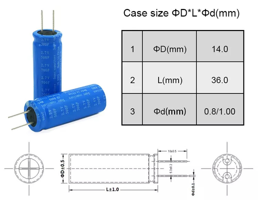 batteries de cellules de 2.V 500F Graphene Supercapacitor pour le système solaire