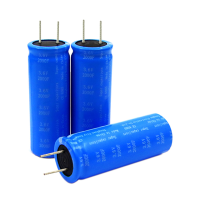 Double batterie radiale électrique 3.6v 2000f de condensateurs de farad de couche