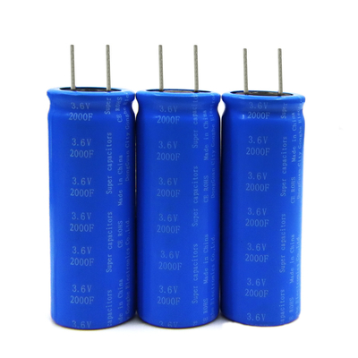 Double batterie radiale électrique 3.6v 2000f de condensateurs de farad de couche