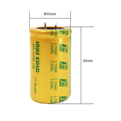 Rupture en cellule de Supercapacitor, 2,7 farad de volt 500 remplacer des batteries