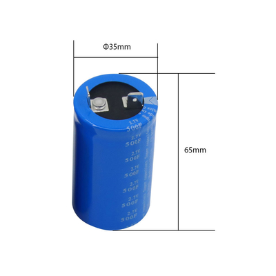 Les condensateurs superbes supportent 2,7 le farad de volt 500 pour remplacer des batteries par le trou
