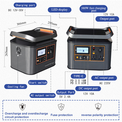 centrale solaire portative de 500W 1000W pratique pour le camping