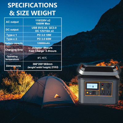 centrale solaire portative de 500W 1000W pratique pour le camping
